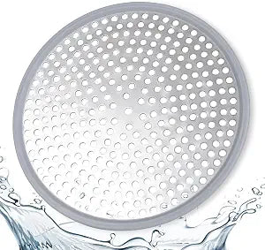 Stainless Steel Shower Drain Hair Catcher/Strainer/Silicone Edges