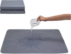 Washable Dog Pee Pads+Free Grooming Gloves - Reusable Whelping Pads,Waterproof Dog Mat Non-Slip Puppy Potty Training Pads for Dogs, Cats, Bunny