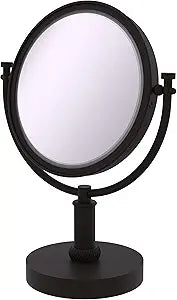 Allied Brass DM-4T/5X 8 Inch Vanity Top 5X Magnification Make-Up Mirror, Oil Rubbed Bronze