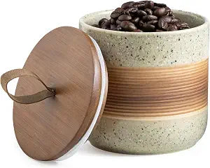 Miamolo Ceramic Coffee Jar for Coffee Bar, Coffee Container for Countertop