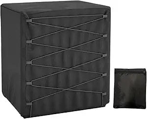 Central Large Air Conditioner Cover for Outside Units - 600D Central AC Unit Covers Outdoor - Winter AC Central Condenser Covers - Dual Shoelace Drawstring Waterproof & Resistant(32x32x36in)