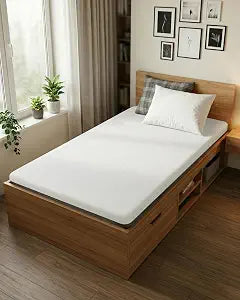 3 Inch Firm Mattress Topper Twin Size, Dual-Layer Cooling Gel Memory Foam Bed Topper for Pressure Relief, Medium Firm High-Density Mattress Pad with Removable Washable Cover, Non-Slip Base