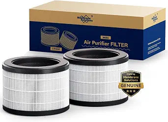 Membrane Solutions Genuine MSB5 Air Purifier Filter Replacement, 3-in-1 High-Efficiency H13 True Hepa Air Filter Replacement for Smoke Pollen Dander Hair Smell-Standard Version (2 Pack)