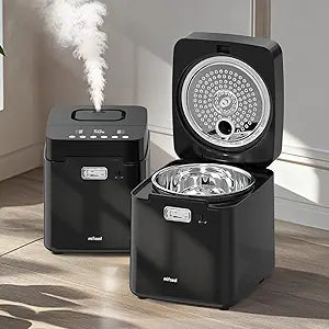 Mifasol Stainless Steel Humidifier, 3.3L/0.87Gal Steam Warm Mist Humidifiers for Bedroom 800 sq ft, Easy to Clean Humidifiers for Home, Dishwasher Safe Humidifier Large Room Baby Nursery Office, Black