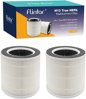 VK-6067B Replacement Filters, Compatible with Vremi and HOKEKI VK-6067B Air Purifier, 3-in-1 H13 Grade Filtration and Activated Carbon Filter Set (2 - Pack)