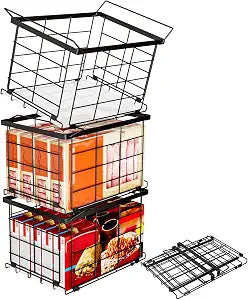 Freezer Organizer Bins for 3.5 Cu.Ft,Upgrade Quick Expand/Collapse,3PACK
