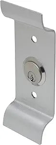 Copper Creek ED-PCYL-AL Exterior Pull Plate with Cylinder for Exit Device Aluminum