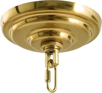 5-5/16 Inch Light Canopy Kit with Heavy Duty, Replacement Cover Plate with Mounting Hardware for Chandelier, Pendant Light, Swag Light, Flower Basket or DIY Projects (Brass)