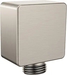 Moen A721SRN Square Drop Ell Handheld Shower Wall Connector, Spot Resist Brushed Nickel
