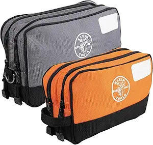 Klein Tools Tool Pouch, Dual Compartments, Heavy-Duty Tool Bag Organizer, Multipurpose Bag