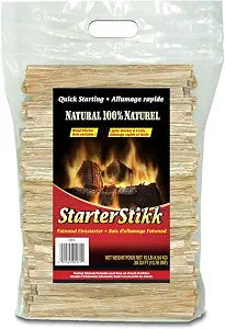 Pine Mountain, Fatwood StarterStikk, Natural Firestarting Sticks for Campfire, Fireplace, Wood Stove, Fire Pit, Indoor & Outdoor Use, 10 Pound