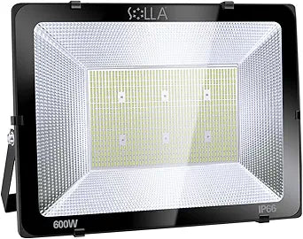 600W LED Stadium Flood Light Outdoor, 3300W Equivalent, 48000LM Super Bright LED Exterior Arena Light, IP66 Waterproof, 6000K Daylight White, Commercial Lighting for Sports Fields and Counts