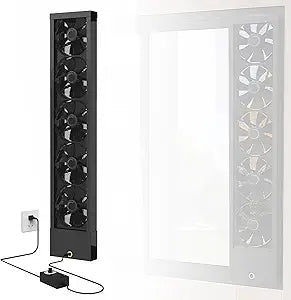 29.5-31.5 Inch Vertical Window Exhaust Fan for Sliding Windows Slim Attach Firmly to Window Top and Bottom Frame Variable Speeds for Bedroom Kitchen Attics Pet Smoking Room-Exhaust Only