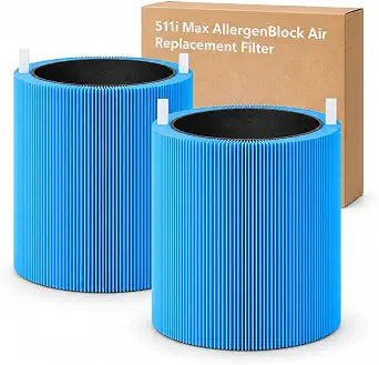 511i MAX Replacement Filter Compatible with BLUEAIR Blue Pure 511i Max AllergenBlockAir Purifier, Blue Pure F5MAX, H13 True HEPA & Activated Carbon Replacement Filter