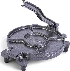 ALPHA LIVING Tortilla Press 10 Inch Cast Iron Quesadilla Maker Heavy Duty Empanada Maker Press Cast Iron Tortilla Maker for Kitchen, Home Use
