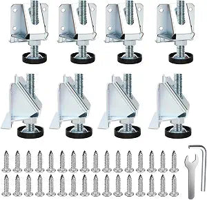 Heavy Duty Leveling Feet, 8 Pack Adjustable Furniture Levelers with 2640 LB Capacity, 2" Height Adjustment, No-Flip Furniture Installation Hex Nut Design for Flawless Leveling