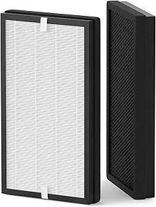 C500FL True HEPA Replacement Filter Compatible with Homedics AP-C500 and AP-C550 Smart Air Purifier, 3-In-1 Filter, Efficiency Activated Carbon, AP-C500FL, 2 Pack