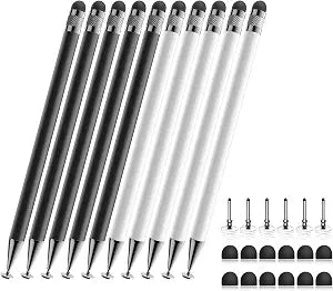 Bopomofo Stylus(10 Pcs),2-in-1 Stylus Pen for Touchscreen,Capacitive Stylus