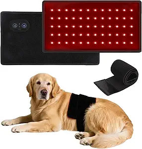 Red Light Therapy for Dogs,Wearable Infrared Light Therapy Belt for Pets Wounds Repair,Joint & Back Pain Relief,12.8 6.8 in 660/850 nm 80-LED Pad