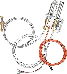 446-513A Pilot Assembly Propane Gas Kit, Thermopile Propane Gas (LP) Pilot Replacement for Heat N Glo Fireplaces and Gas Log Sets, Heat & Glo SL2000, 4000, 5000, 6000, 8000 Models, Replace SRV446-513A