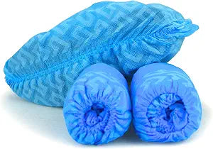 G & F Products Disposable Shoe Covers, Slip-Resistant Booties, Heavy-Duty, Water-Resistant, Elastic Band, Silicone Sole, Protects Floors, Blue, 11 US Men & 13 US Women, X-L, 100 Pcs (50 Pairs)