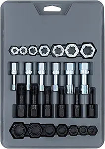 Lang Tools 2581 26-Piece Thread Restorer Tap and Die Set, black