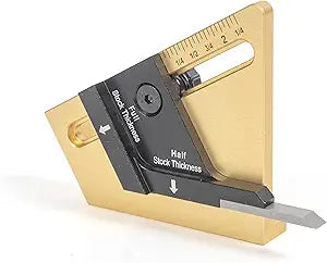 HALFSET PRO Precision Center Gauge Instantly Find Exact Half Thickness of Wood Stock, Set Table Saw Blade, Dado & Router Bit Height Accurately No Math, No Measuring Woodworking Tool