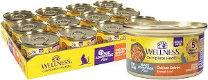Wellness Complete Health Age Advantage Senior Canned Wet Cat Food, Natural, Protein Rich, Grain Free, Chicken Entre Recipe, 3 oz, Pack of 24 Cans