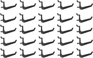 JSP Manufacturing 50 Pack Of JUMBO Pegboard Hooks Black Garage Tools Hammer Air Tool Storage Organization Jewelry