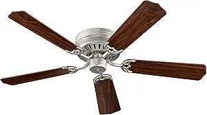 Quorum 11525-65 Traditional 52``Ceiling Fan from Custom Hugger Collection in Pewter, Nickel, Silver Finish, 52"