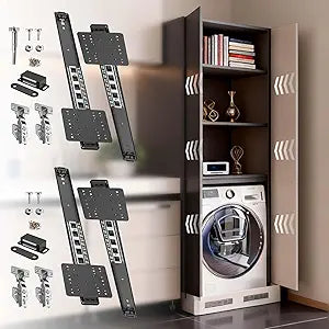 Pocket Door Slide, Pivot Door Slide Hardware Inset,Cabinet Pocket Door SlideCabinet Pocket Door Hardware Kit Fit for Inset Door, Cabinet Door (4, 16inch)