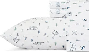 Eddie Bauer - Twin Size Sheet Set with Fitted Sheet & Pillowcase