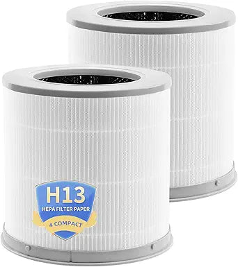 Mi 4 Replacement Filter Compatible With XIAOMI 4 Compact Air Purifier,H13 HEPA 3-Layer Filteration Activated Carbon Filter, 2-Pack