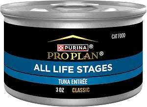 Purina Pro Plan High Protein Wet Cat Food All Life Stages Tuna Pate Classic Entree 3 oz (Pack of 24)