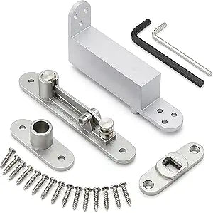 Self Closing Door Pivot Hinges, Heavy Duty Stainless Steel Hidden Door Hardware Adjustable Force Secret Doors Surface Mount Invisible