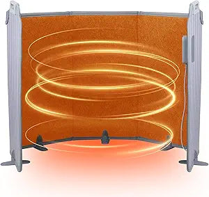Under Desk Heater for Office, Foldable Under Desk Foot Warmer with 12H Timer & 8 Heat Levels, Portable Space Heater for Leg, Foot and Ankle, Safe & Quiet Anti-tilt Surrounding Panel Heater, Grey