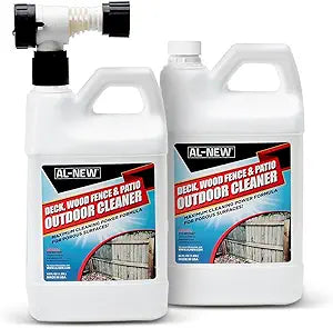 AL-NEW Outdoor Cleaner | 64oz Hose End Sprayer (Pack of 2) (Deck, Wood Fence, & Patio Outdoor Cleaner)