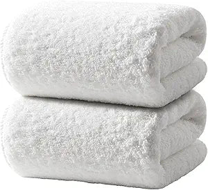 REDKISS Ultra-Plush Bath Towel Set - 900GSM Premium Thick Cotton for Bathroom & Spa, Super Absorbent Bath with No Shedding (2-Piece Bath Twoel Set for Adults, Luxury Hotel & Home Use)-White