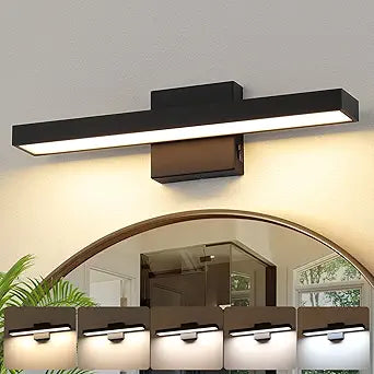 Joosenhouse Black Vanity Light for Bathroom 5CCT Dimmable LED Bath Light