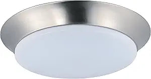 Maxim Lighting Profile Ee Flush Mount | Satin Nickel Finish | Transitional Flush Mount | Ideal for Bedrooms, Hallways & Entryways | 87598WTSN