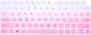 Keyboard Cover Skin Compatible for Dell Latitude 5440 5430 5431 5420 14", Dell Latitude 14" 7440 7430 7420 7410, Dell Latitude 14" 9000 9420 9430, Dell Latitude 9520 9510 7520 15.6" (Gradient Pink)