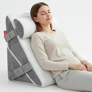 Orthodic 4 in 1 Wedge Pregnancy Pillow for Sleeping Maternity Support Pillow Set with Belly Wedge, Back Cushion & Hip Alignment Pillow | Under-Belly Support for Side-Sleeping Comfort