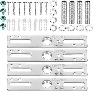 4 Inch Ceiling Light Fixture Mounting Bracket Kit, 4 PCS Light Crossbar Mounting Bracket Universal Lamp Fixture Hardware Set Lighting Crossbar Kit Ceiling Lights Plate for Chandelier Wall Lights