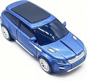 Wireless Car Mouse, Cool SUV Car Shaped Mice, 1600 DPI, 3D, 2.4Ghz, USB Receiver, Headlights with LED Blue Light, for Computer Laptop (L-Blue)