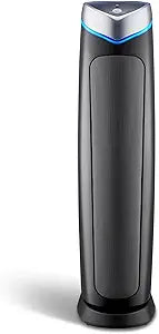 GermGuardian 5-In-1 HEPA Air Purifier for Home, Large Rooms Up To 915 Sq. Ft. with HEPA Pet Air Filter, UV-C Light & Odor Reduction, AC5250PT, 28" Tower, Gray
