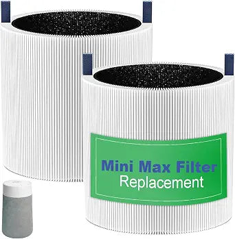 2 Pack Mini Max Replacement Filter Compatible with Blueair Blue Pure Mini Max Air Purifiers, HEPA H13 + Activated Filter FMINI Filter