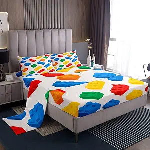 Feelyou Building Blocks Gaming Bed Sheets Full Size 4Pcs Boys Girls Teens