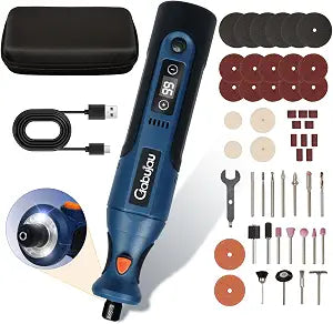 Cordless Rotary Tool Kit Mini, 7.4V 12-Speed Power USB Rechargeable