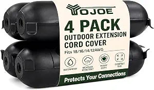 4 Pack Outdoor Extension Cord Cover Waterproof Plug Cover Black