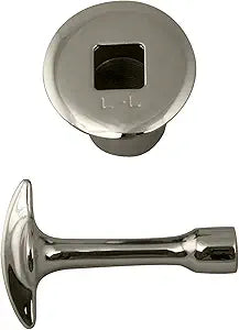 Westbrass A500-05 3/4" NPSM Gas Fire Pit and Fireplace Log Lighter Key Valve Trim Kit, Polished Nickel